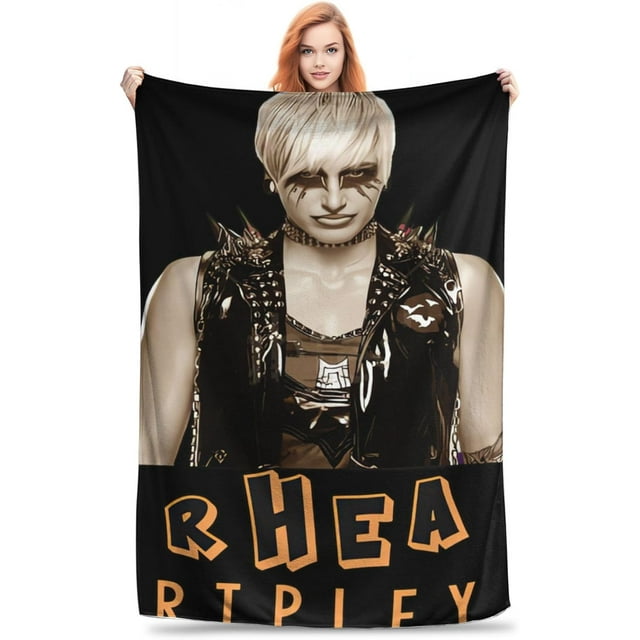 Rhea Wrestler Ripley Throw Blanket Lightweight Air Conditioner Blanket King Size Blankets for All Seasons Funny Blankets for Office for Running 40"x30"