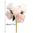 thumbnail image 2 of Ramo de peonía artificial de 5 cabezas, ramo de flores de simulación, centro de mesa de oficina en casa, flor falsa, rosa claro AweSitey HA8174-03B, 2 of 6