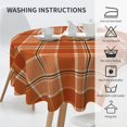 thumbnail image 5 of Fall Tablecloth Round 60 Inch Thanksgiving Buffalo Plaid Checkered Table Cloth Waterproof Autumn Circle Table Cover for Holiday Party Kitchen Dining Table Decoration, 5 of 6