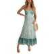 thumbnail image 2 of Vestido estampado floral para mujer, vestido estampado floral para mujer, vestido largo de verano con cuello en V, vestido largo floral para mujer, diseño exquisito, 2 of 9