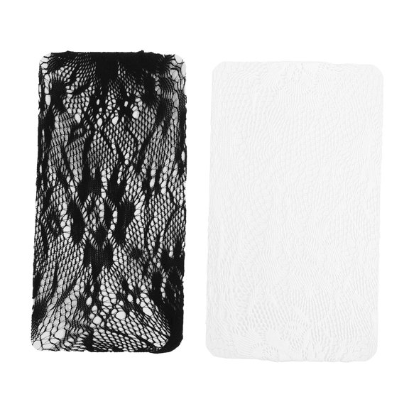 LOLIPPYY 2Pairs Lace Edge Long Socks Lolita Style Stockings Middle Tube Elastic for Cosplay