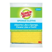 Scotch-Brite Sponge Cloth, Alternative to Towels, Multicolor, 2 Clothes
