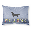 Black Labrador Retriever Welcome Fabric Standard Pillowcase-30 x 20.5-