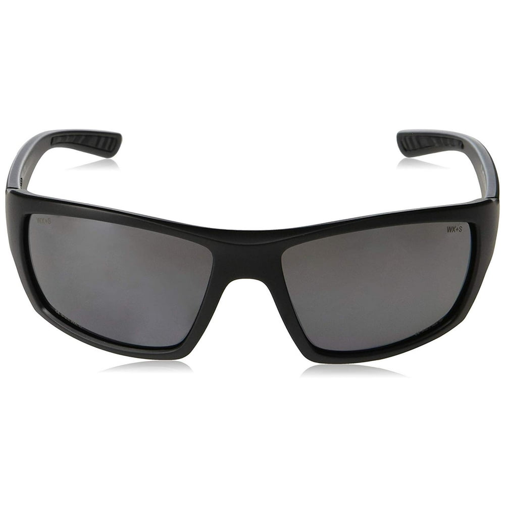 wiley x ackob02 kobe sunglasses grey silver flash lens matte, black