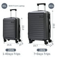 thumbnail image 5 of TydeCkare 2 Piece 20/28 Inch ABS+PC  Luggage Sets Lightweight with TSA Lock & Spinner Silent Wheels, Gray, 5 of 8