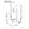 thumbnail image 6 of Kingston Brass KB7968ACL American Classic Widespread Bathroom Faucet with Pop-Up Drain, Brushed Nickel, 6 of 8