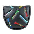 thumbnail image 3 of Mazo de Golf Zulema Protector de cabeza de Putter Medio círculo negro, 3 of 8