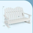 thumbnail image 3 of Gymax Adirondack Rocking Chair Kid Backrest Armrest Solid Wood White, 3 of 7