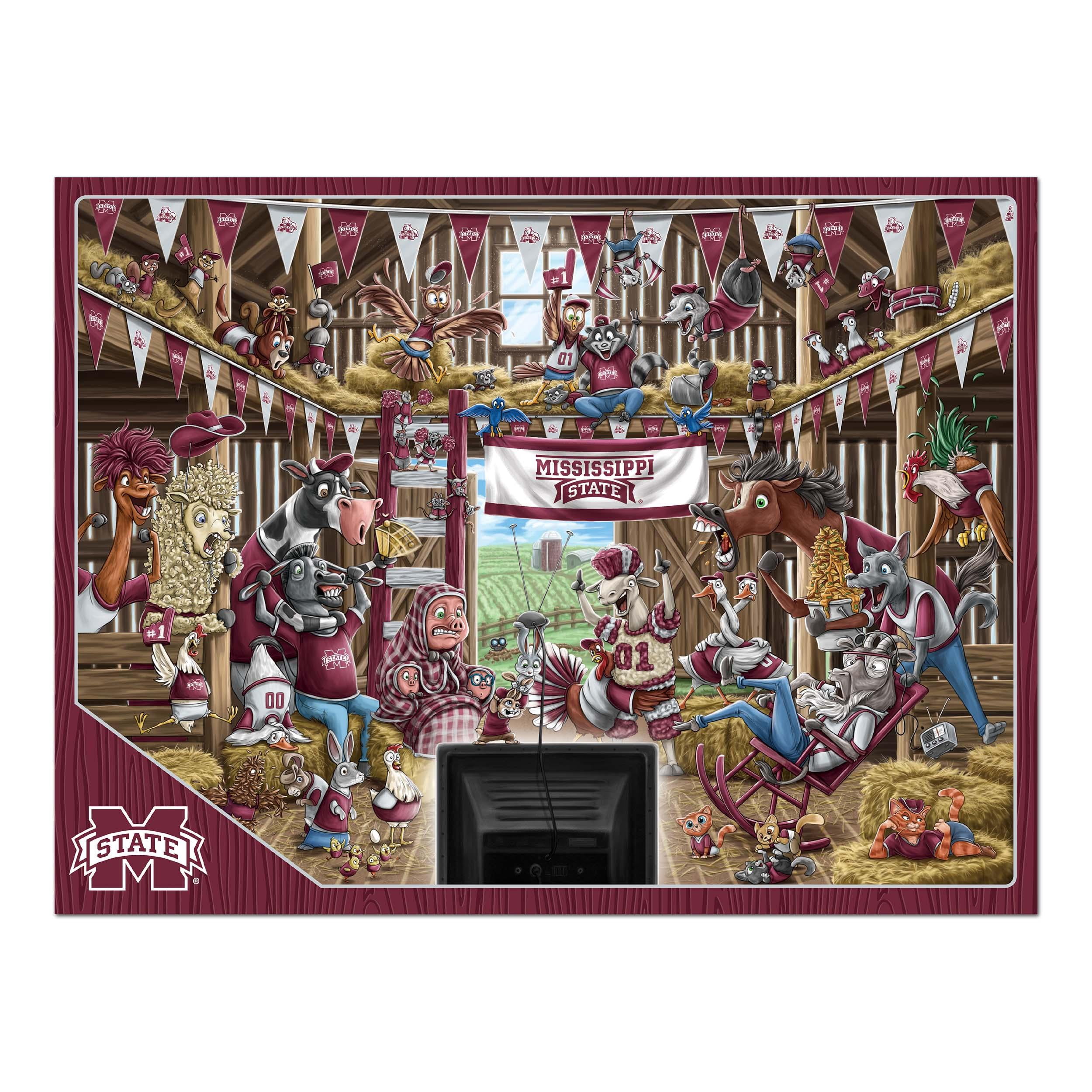 YouTheFan NCAA Mississippi State Bulldogs Barnyard Fans Puzzle - 500 Piece