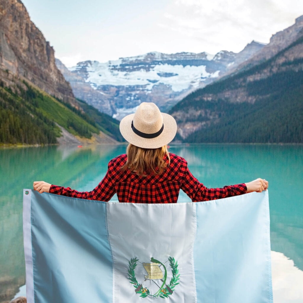 Guatemala Flagge 90x150 Cm – Doppelseitig, Reißfest & Knitterfrei | 3-lagige Baumwollmischung Mit Edelstahlösen