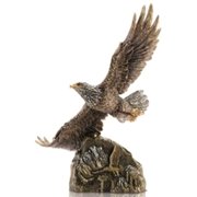 The Bradford Exchange High Country Cryer Artisan Bronze Eagle Sculpture Collection by Hall of Fame Artist Ted Blaylock 6.5 W x 10 H