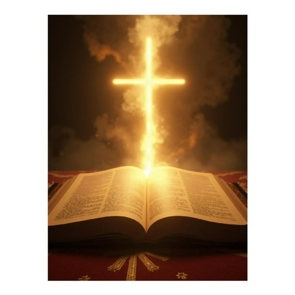 Diamond Art Kit for Adults, Illuminated Glowing Cross Diamond Painting for Adults Beginners, 5D DIY Diamond Art Painting Kits, Colorful Diamond Painting Craft for Home Decor 12x16