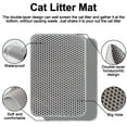 thumbnail image 6 of Onekawa Cat Litter Mat, 21'' x 29 '' Large, Double Layer Urine Waterproof, Honeycomb Traps Scatter, Machine Washable and Easy to Clean, Dark Gray, 6 of 7