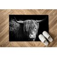 thumbnail image 5 of Black Rugs, Animal Rugs, Nature Rug, Wild Bull Rugs, Door Mat Rugs, Area Rugs, Salon Rugs, Kitchen Rug, Bull Rugs, Luxury Rug, Large Rug, 1.7'x2.3' - 50x70 cm, 5 of 8