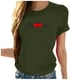 thumbnail image 2 of ICHUANYI Clearance Fashion Women Casua Printing Pullover Short Sleeve T-Shirt Tops Blouse(Army Green, XL) ICHUANYI WER2023081013808, 2 of 4