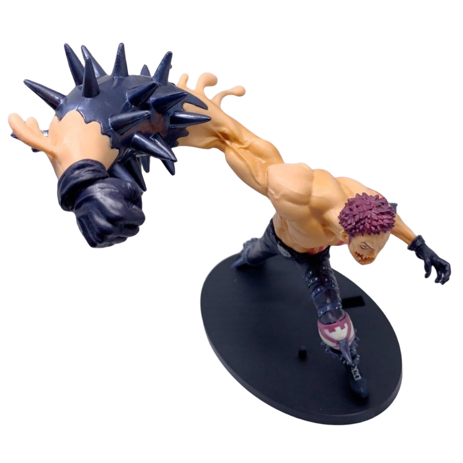 Skpitin Battle stance Charlotte Katakuri Figure Anime Doll with Accessories Anime Character Model PVC Material Decoration Gift 8.26inch