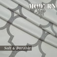 thumbnail image 2 of Elegant Comfort Moroccan Trellis Print, Jaquard Curtain Panels with Attached Pleated Valance, 2 inch Rod Pocket, Perfect for Bedroom, Living Room, 54 X 84 inches (Set of 2), Silver, 2 of 5