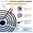 thumbnail image 2 of MP21YA Electric Range Burner Surface Element (8 Inch) Compatible with Whirl-pool May-tag Ken-more Stove Burner Surface Element, 2 of 5