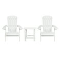 thumbnail image 2 of Emma + Oliver Set of 2 Indoor/Outdoor Folding Adirondack Chairs with Side Table in White, 2 of 13