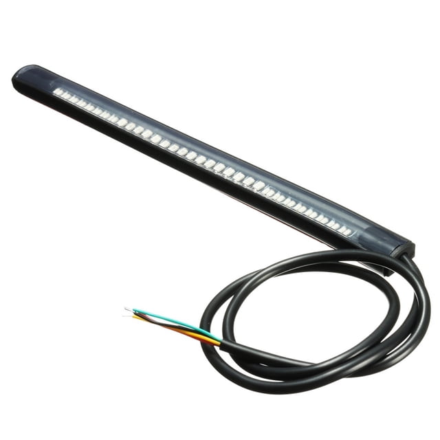 Tira de luces LED 48SMD para motocicleta, luz trasera, luz de freno, luz de señal de giro