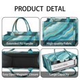 thumbnail image 4 of Large Capacity Tote Bag,Blue Marble Gold Line Pattern Handbag Fashion Luxury Tote Bag,15.7"x13"x 5.1" Inches,Laptop Compatible, 4 of 6