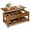 Rustic Brown, variant on GALAXHERO Coffee Table, 47" Lift Top Coffee Table with Hidden Compartment and 2 Storage Shelves for Living Room, Rustic Brown