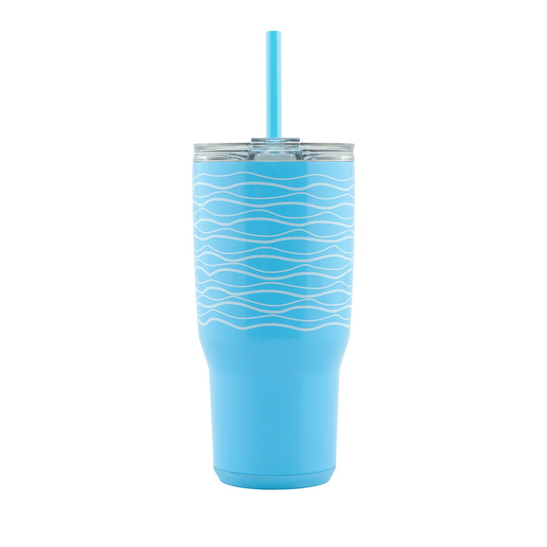 Reduce Vacuum Insulated Stainless Steel Cold1 Tumbler with Straw and Lid,  Everglade, 34 oz. 