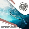 thumbnail image 4 of Greeniant Carrete de aleación de aluminio para buceo, línea plana, soporte giratorio para dedos, equipo accesorio de buceo, cueva de naufragio Deportes acuáticos Gris, 4 of 6