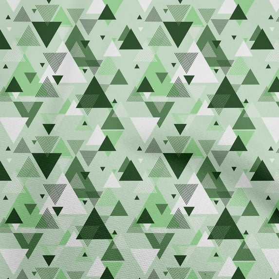oneOone Viscose Chiffon Green Fabric Geometric Dress Material Fabric Print Fabric By The Yard 42 Inch Wide