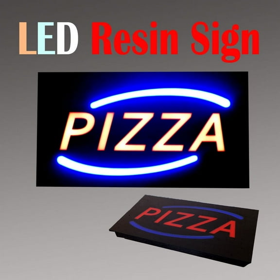 LED Resin Window Business Sign Pizza Take Out Non Neon Display 17" x 9"