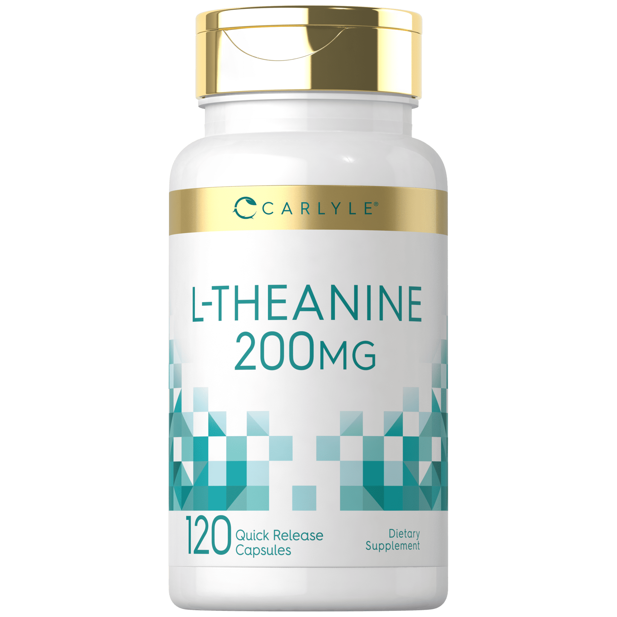 L-Theanine 200mg Supplement | 120 Capsules for Men and Women | by Carlyle