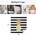 thumbnail image 5 of Cloth Napkins Set of 8 - 20x20 Inches, Pineapple Washable Reusable Table Napkins, Modern Abstract Fruits Black White Stripe Soft & Absortbent Dining Napkin for Party Wedding Hotel Restaurant, 5 of 8