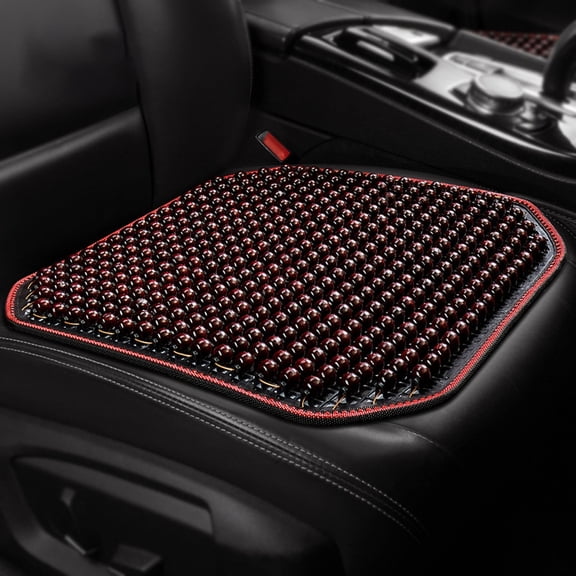 Wood Bead Car Seat Cushion – Breathable Summer Comfort Pad