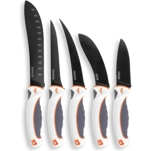 CF ErgoMax 6-Piece Professional Game Processing Knife Set - Caping & Boning Knives, Skinning Knife, Butcher, Elite Big Game, Elk & Deer Hunting Gear, Perfect Field Dressing Knife Set