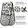thumbnail image 2 of Yayeee Double Oven Mitt Kitchen Heat Resistant Baking 35" x7" Quilted Glove, Gray Leopard Pattern, 2 of 6