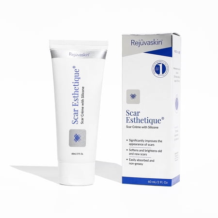 Rejuvaskin Scar Esthetique Scar Cream with Silicone - Scar Cream For Surgical Scars, Stretch Marks, Keloids, Acne, C-section, and Burns - Scar Removal Helps Reduce the Appearance of Scars - 60ml