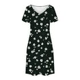thumbnail image 3 of Hvot&aat Womens Summer Dress Floral Print Casual Short Sleeve Dress with Pockets A-Line Swing Dress for Beach or Daily Wear, 3 of 7