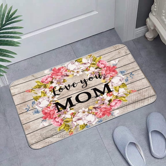 Mothers Day Gifts Mother'S Day Decoration Door Mat Anti-Slip Bottom Indoor Outdoor Carpet