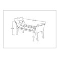 thumbnail image 2 of Imperial Tufté Banc Avec Accoudoir (Gray), 2 of 3