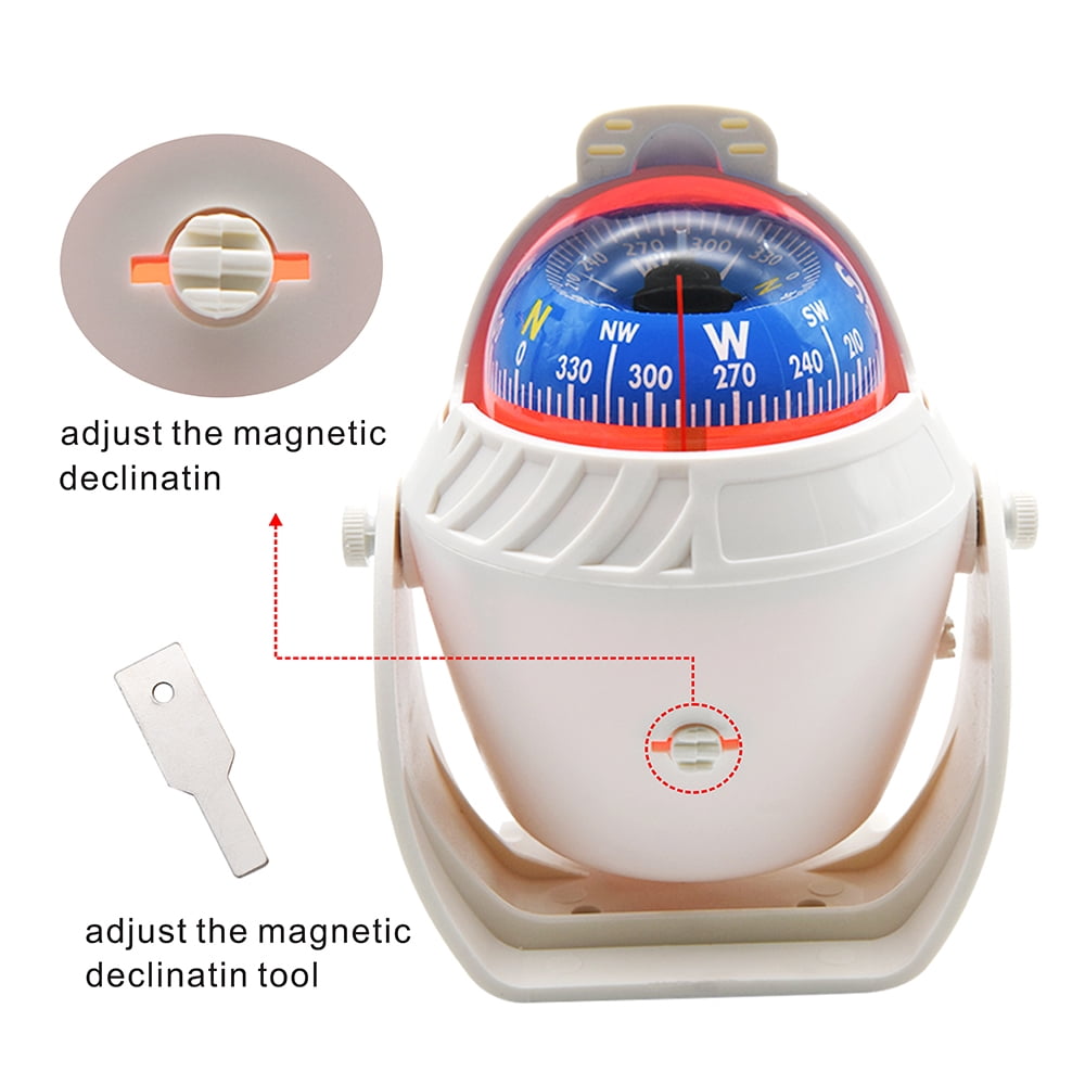 Electronic Navigation Compass Pivot Compass For Marine Marines Camping Gear With Magnetic Deflection Angle Adjustment, Used In Cars And Ships