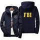 thumbnail image 4 of Nueva moda cremallera hombres mujeres sudaderas con capucha chaqueta estampado del FBI deporte Hip Hop Casual con cremallera Unisex de manga larga chaqueta con capucha abrigo Top 7XL, 4 of 5