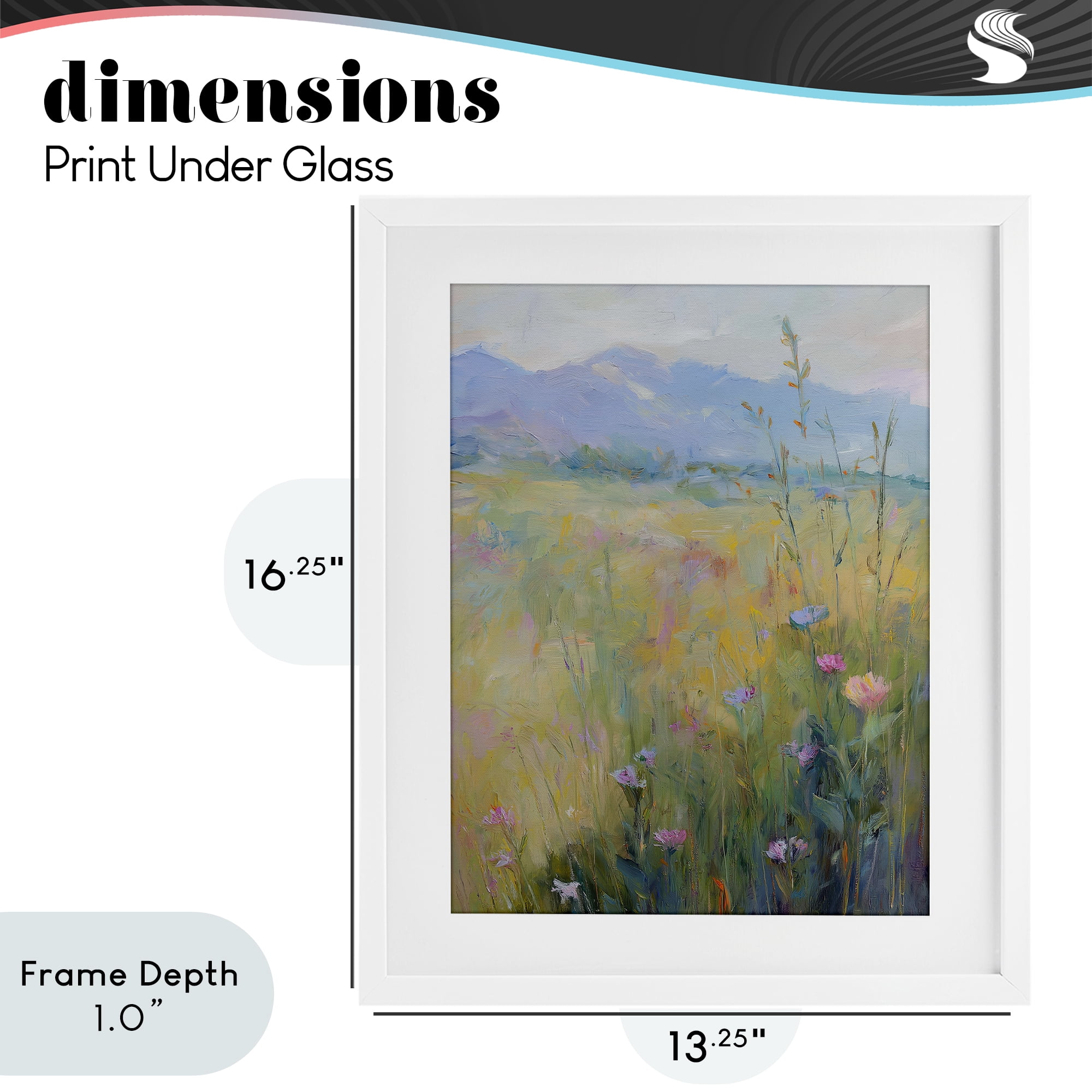 Stupell Industries Peaceful Meadow's Embrace White Framed Print Under Glass, design by Svetlana Aleynikova
