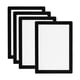 thumbnail image 1 of Marco de imagen magnético Uxcell de 6 x 8 pulgadas, paquete de 4, marco magnético A5, marcos de fotos autoadhesivos para refrigerador, negro, 1 of 7