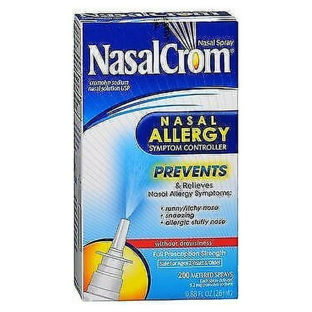 Nasalcrom Nasal Spray Allergy Symptom Controller, 200 Sprays, .88 Oz., 5-Pack