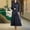 Black, variant on SDNall Long Skirts for Women, Long Skirts for Women Summer, 2 Piece Skirt Sets for Women, Womens Solid Color Casual with Pocket and Buttons Long Sleeve Blouse Wide-Leg Skirts Suit Two-Piece Set