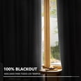 thumbnail image 3 of Lino Cortinas Blackout 100% Opacas, Bolsillo para Barra/Pestaña Trasera, para Recámara y Ventana de Sala, 2 Paneles (Blanco, 132 x 241), 3 of 12