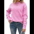 thumbnail image 2 of Suéter de Punto de Larga con Cuello Redondo y Lazo para Mujer, Sin Espalda Rosa L, 2 of 10