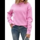 thumbnail image 2 of Suéter de Punto de Larga con Cuello Redondo y Lazo para Mujer, Sin Espalda Rosa L, 2 of 10