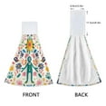 thumbnail image 3 of Yayeee Kitchen Hanging Hand Towels Set of 2 with Loop Bathroom Absorbent Tie Towel, Abstract Floral, 3 of 7