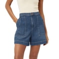 thumbnail image 2 of Breezora Women's Baggy Denim Shorts – High Waist Loose Fit Jeans Shorts with Elastic Waistband, Casual Summer, 2 of 9
